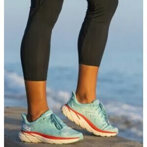 Hoka One One Womens Clifton 8 1119394 AEBL Blue Running Shoes Sneakers Size 7.5B